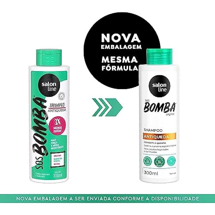 Salon Line - Linha SOS Bomba (Antiqueda) - Shampoo 300 ML - (SOS Bomb (Anti-fall) - Shampoo 10.14 Fl Oz) - Image 3