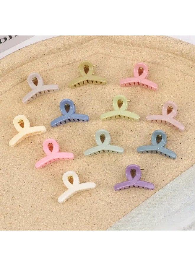 NEOBABY Small Size Clutchers|Hair Combo Pack Hair Claw Clips|Korean Colorful 3 Cm Mini Hair Claw Plastic Cross Hair Clips For Girls And Women's Hair Accessories,Acrylic Material,(Pack Of 6,Assorted) - Image 1