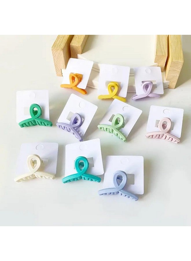 NEOBABY Small Size Clutchers|Hair Combo Pack Hair Claw Clips|Korean Colorful 3 Cm Mini Hair Claw Plastic Cross Hair Clips For Girls And Women's Hair Accessories,Acrylic Material,(Pack Of 6,Assorted) - Image 2