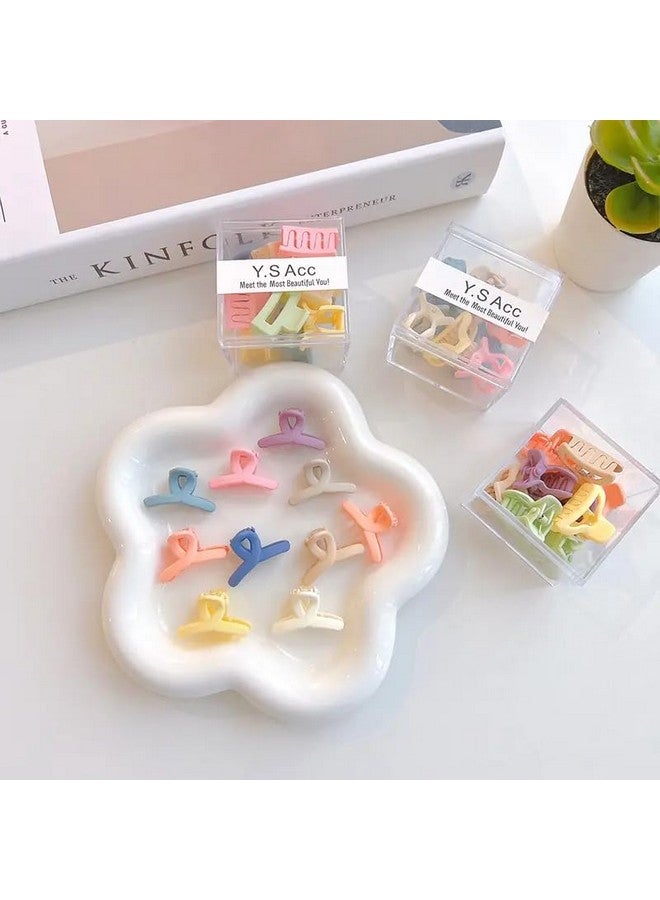 NEOBABY Small Size Clutchers|Hair Combo Pack Hair Claw Clips|Korean Colorful 3 Cm Mini Hair Claw Plastic Cross Hair Clips For Girls And Women's Hair Accessories,Acrylic Material,(Pack Of 6,Assorted) - Image 3