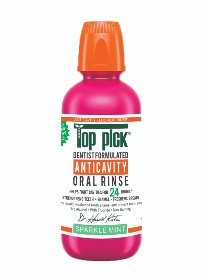 Top Pick Healthy Smile Dentist Formulated Anticavity Oral Rinse Sparkle Mint