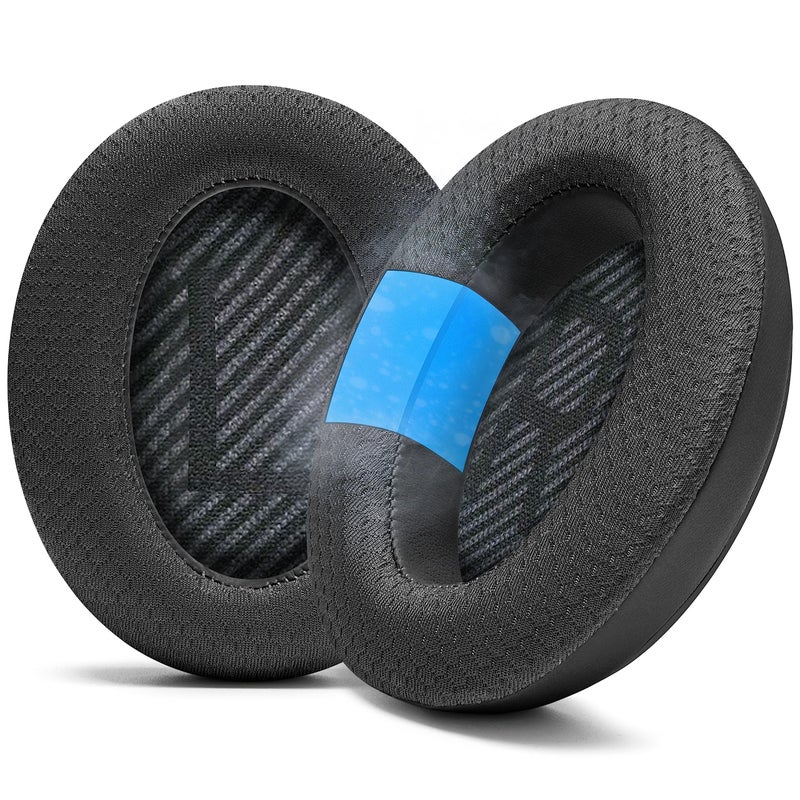 WC Freeze QC35 Cooling Gel Ear Pads for Bose QC35 QC35ii QuietComfort 35 Headphones More Breathable Sports Fabric Cooling Gel Extra Thick Cooler for Longer Black - Image 2