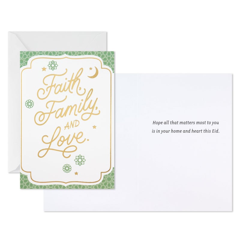 Hallmark Golden Thread Eid al-Fitr or Eid Al-Adha Cards (6 Cards with Envelopes) Faith  Family and Love - Image 2