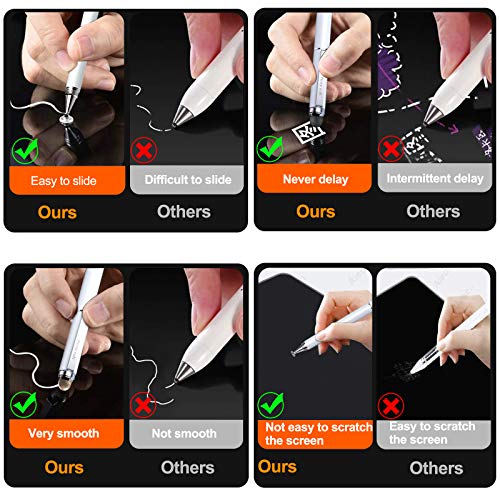 Penyeah Stylus Pen for Touchscreen - Versatile 4 in 1 High Sensitivity and Precision Tablet Stylus Pen, Universal for iPad,iPhone,Samsung,Android All Capacitive Touch Screens-White - Image 5