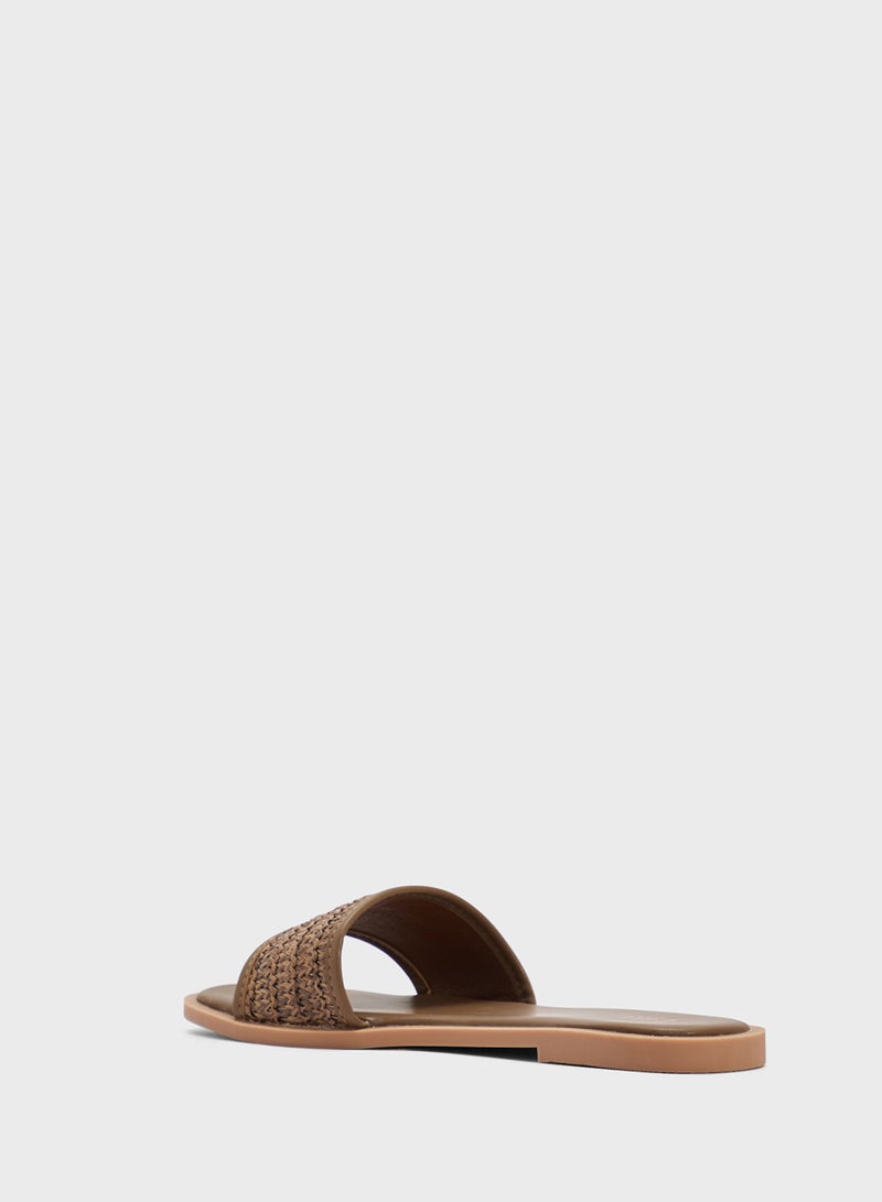 ELLA Raffia Flat Sandal  - Image 2