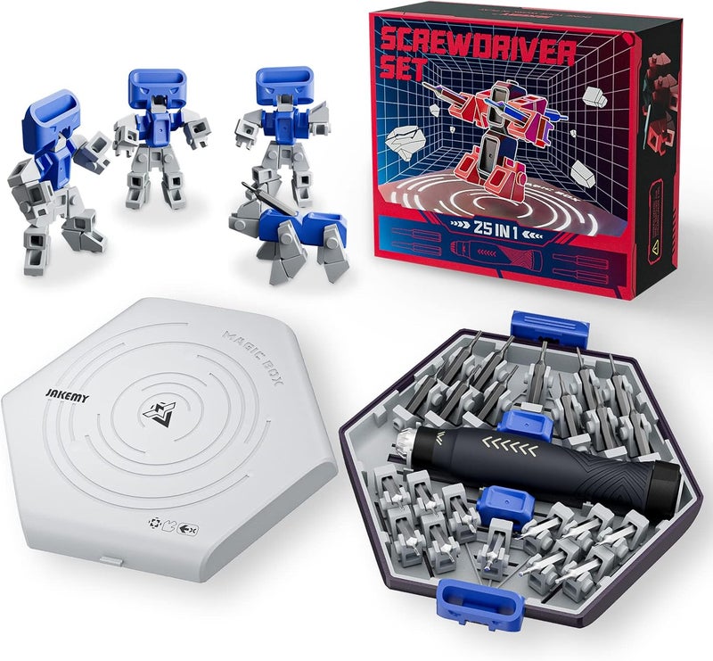 JAKEMY Precision Screwdriver Set Buildingblock Screwdriver for Men 25 in 1 Screwdriver Repair Tool Kit for Laptop Computer Macbook iPhone Watch Eyeglasses - Image 1