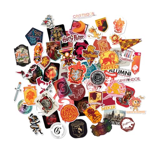 Conquest Journals Harry Potter Gryffindor Hogwarts House Sticker Set, 5 Hologram Stickers, Waterproof, UV & Scratch-Resistant, Decals for Laptops, Water Bottles & More, Officially Licensed (60-Count) - Image 2