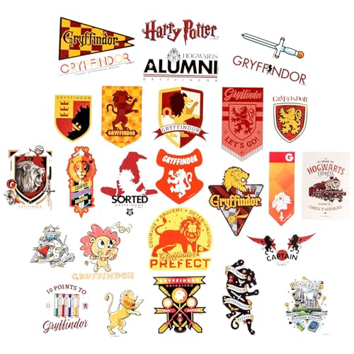 Conquest Journals Harry Potter Gryffindor Hogwarts House Sticker Set, 5 Hologram Stickers, Waterproof, UV & Scratch-Resistant, Decals for Laptops, Water Bottles & More, Officially Licensed (60-Count) - Image 3