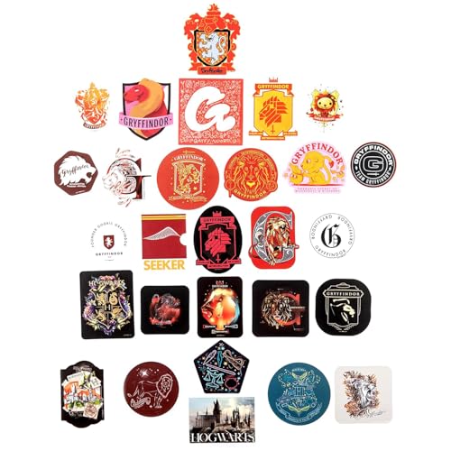 Conquest Journals Harry Potter Gryffindor Hogwarts House Sticker Set, 5 Hologram Stickers, Waterproof, UV & Scratch-Resistant, Decals for Laptops, Water Bottles & More, Officially Licensed (60-Count) - Image 4
