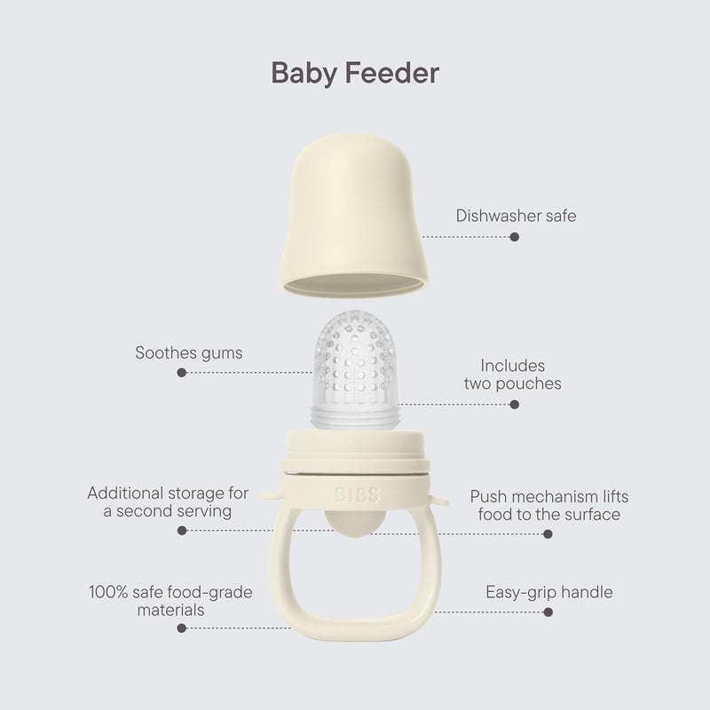 BIBS Baby Feeder with Silicone Nipples - Ivory - Image 2