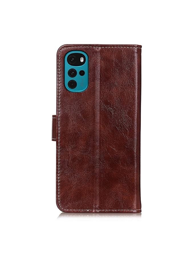 S-TOP Case For Motorola Moto G22 Retro Crazy Horse Texture Flip Leather Phone Case - Image 3
