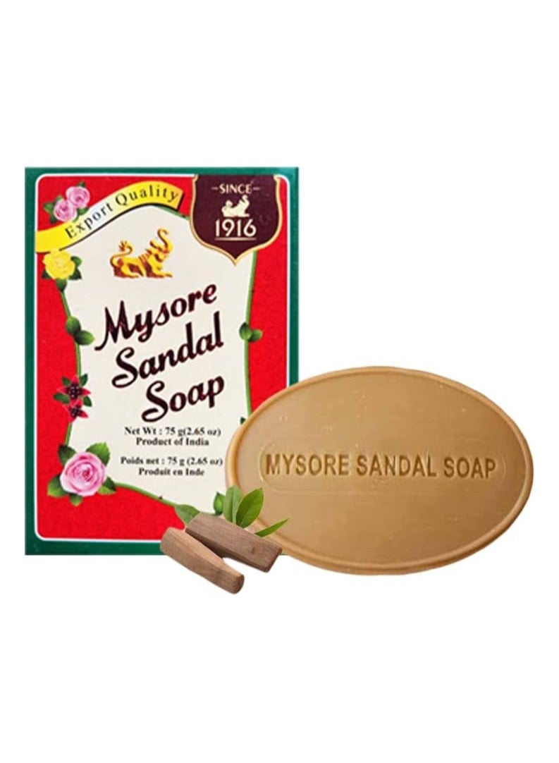 صابون صندل من مايسور . صابون صندل مايسور - عبوة من 6 قطع (75 غرام) البارات)، من ميسور صاندل. - Image 2