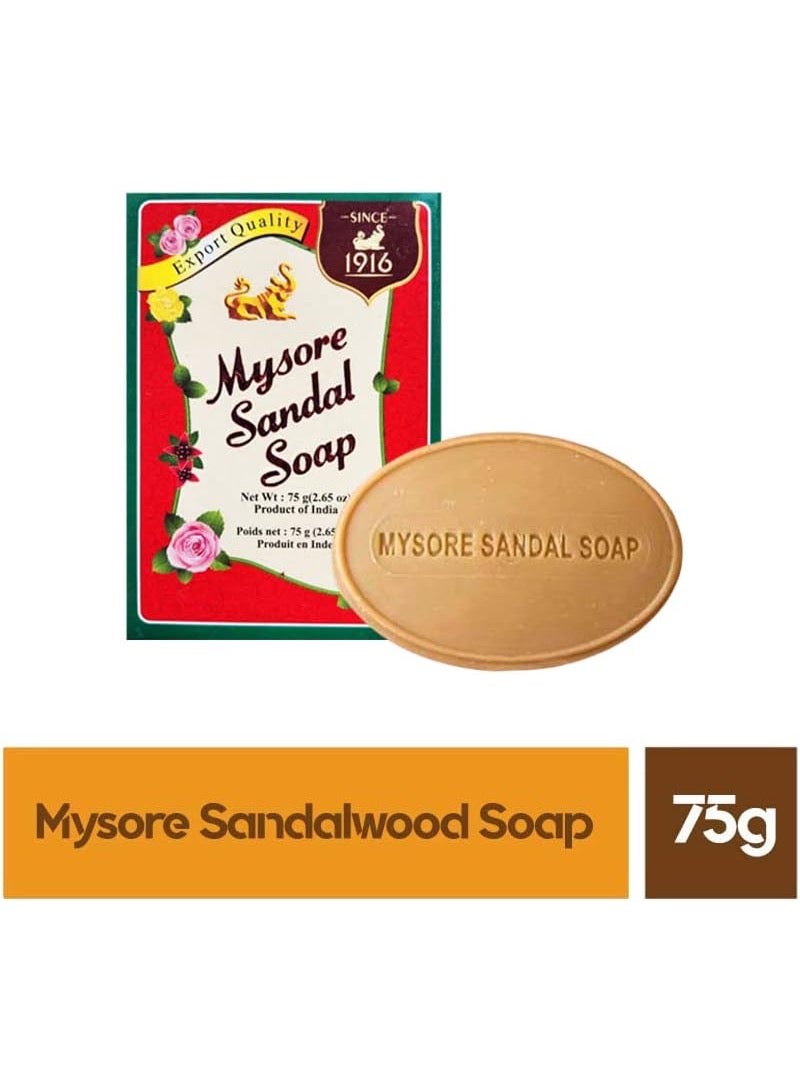 صابون صندل من مايسور . صابون صندل مايسور - عبوة من 6 قطع (75 غرام) البارات)، من ميسور صاندل. - Image 5