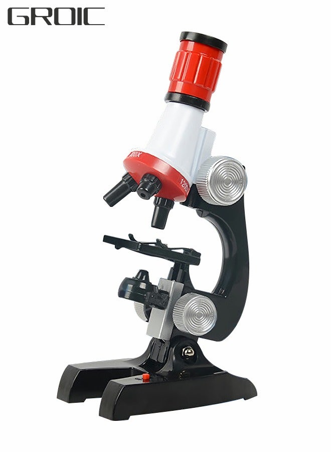 جرويك مجموعات علوم المجهر للأطفال، مجهر بيولوجي 100X 400X 1200X، لعبة تكبير التحويل، ألعاب المجهر التعليمية للمبتدئين - Image 1