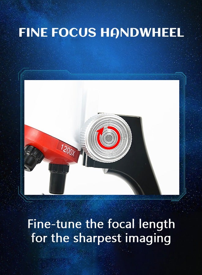 جرويك مجموعات علوم المجهر للأطفال، مجهر بيولوجي 100X 400X 1200X، لعبة تكبير التحويل، ألعاب المجهر التعليمية للمبتدئين - Image 4