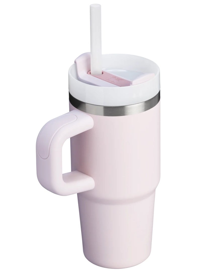 Stanley Quencher H2.0 Flow State Stainless Steel Vacuum Insulated Tumbler with Lid and Straw for Water, Iced Tea or Coffee, Smoothie and More, 14 oz, Light pink - Image 2