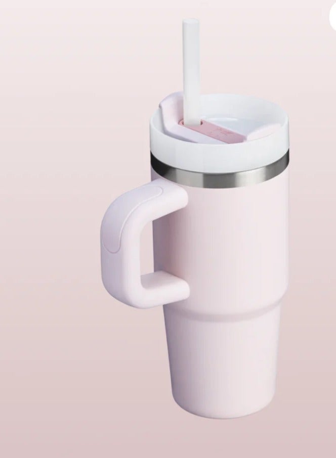Stanley Quencher H2.0 Flow State Stainless Steel Vacuum Insulated Tumbler with Lid and Straw for Water, Iced Tea or Coffee, Smoothie and More, 14 oz, Light pink - Image 5