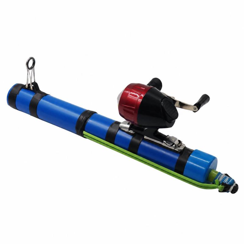 Slingshot Fishing Rod: 15-Inch 19-Ounce Reinforced Plastic Body - Instant 2-Second Setup, 2 Spare High-Tension Latex Tubes for Spontaneous Anglers, Backpackers, Beginners, Saltwater Freshwater Fishing - Image 1