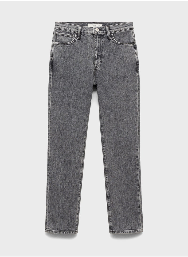 MANGO Claudia Waxed Slim-Fit Cropped Jeans  - Image 5
