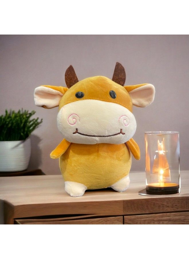 Storio Toy Cute Cow Plushie Soft Toys For Kids ; Plush Soft Toys For Baby Boys And Girls ; Animal Soft Toy For Kids27 Cm - Image 2