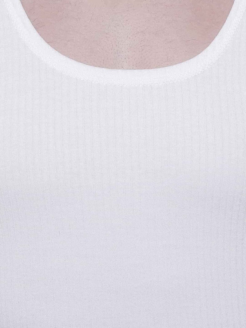 BODYCARE Mens Thermal Tops Round Neck Sleeveless Pack of 1-White……… - Image 3