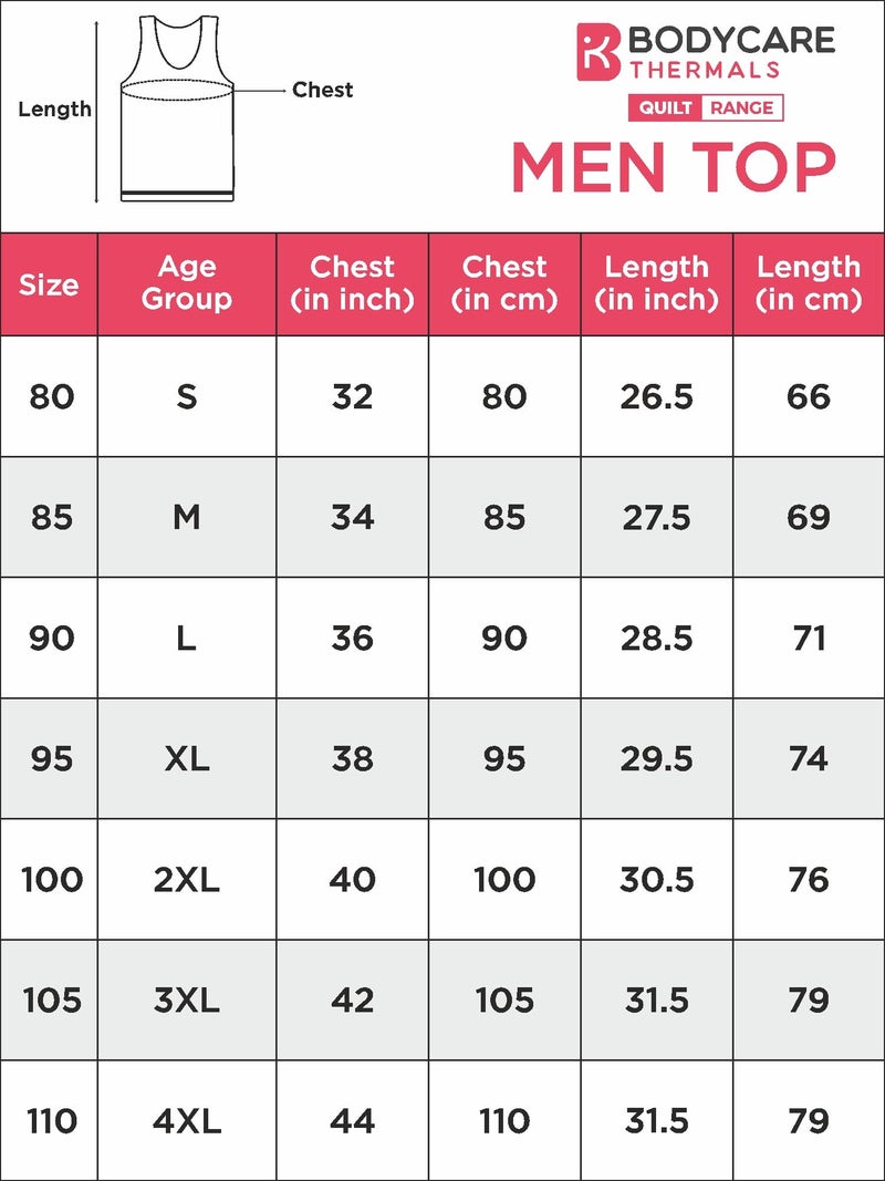 BODYCARE Mens Thermal Tops Round Neck Sleeveless Pack of 1-White……… - Image 4