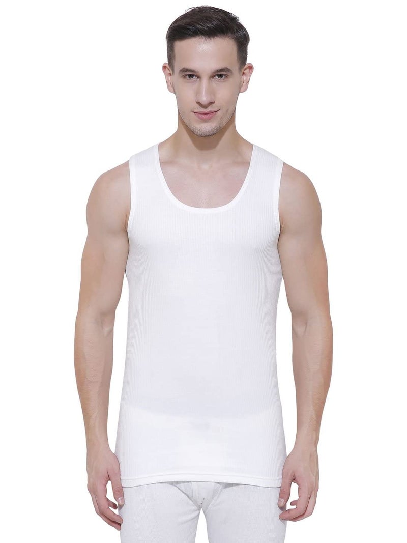 BODYCARE Mens Thermal Tops Round Neck Sleeveless Pack of 1-White……… - Image 1