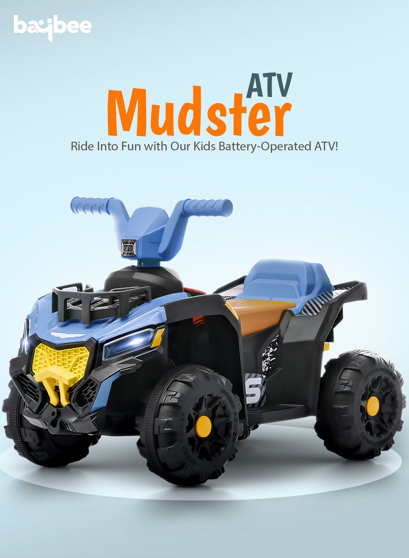 BAYBEE Mudster ATV Battery Operated Bike for Kids | Rechargeable Ride on Baby Bike with Light, USB & Music | Kids Bike Beach ATV Bike for Kids | Electric Bike for Kids 2 to 5 Year Boy Girl Blue - Image 3