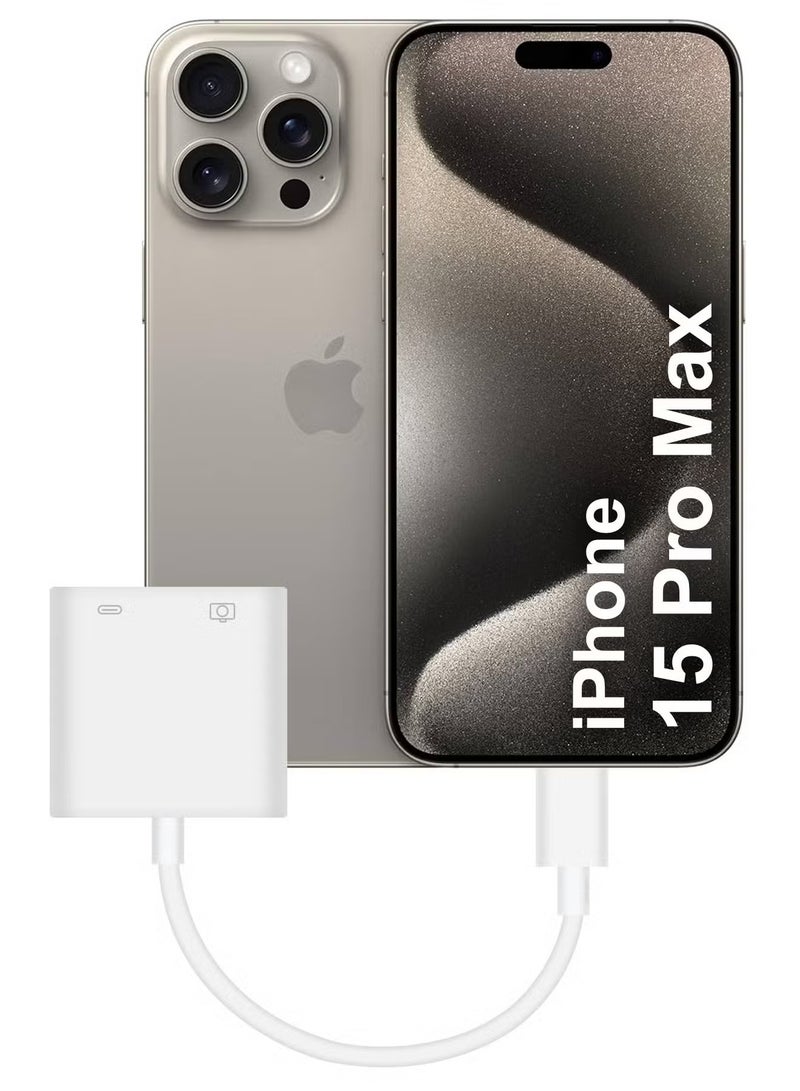 JAJEEK Apple iPhone 15 Pro Max USB-C Camera Adapter Plug and Play 3.0 OTG Adapter with Charging Port - Supports Card Reader, USB Flash Drive, Keyboard, and Mouse - White | Fast Data Transfer, Compact & Durable, Easy to Use - Image 1