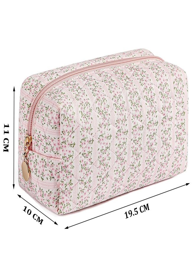 INOVERA (LABEL) Stylish Makeup Storage Pouch for Womens & Girls - Ladies Portable Travel Cosmetic Brushes Holder Kit (Pink) - Image 2