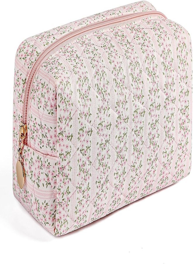 INOVERA (LABEL) Stylish Makeup Storage Pouch for Womens & Girls - Ladies Portable Travel Cosmetic Brushes Holder Kit (Pink) - Image 1