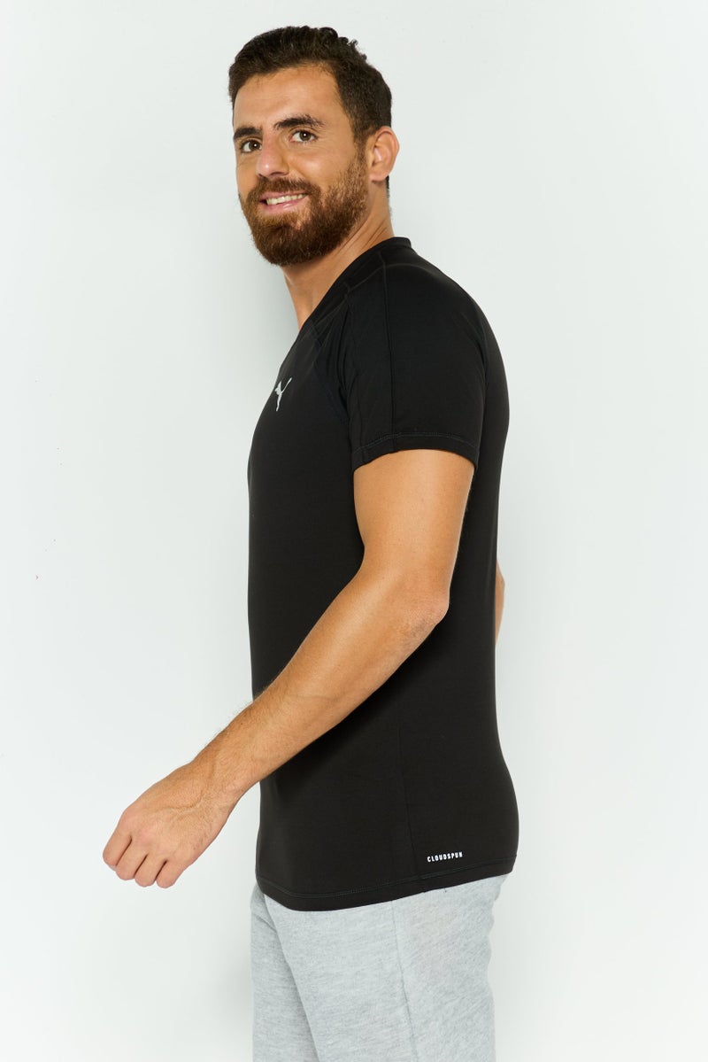 PUMA تي شيرت تدريب قصير الأكمام للرجال، أسود - Image 4