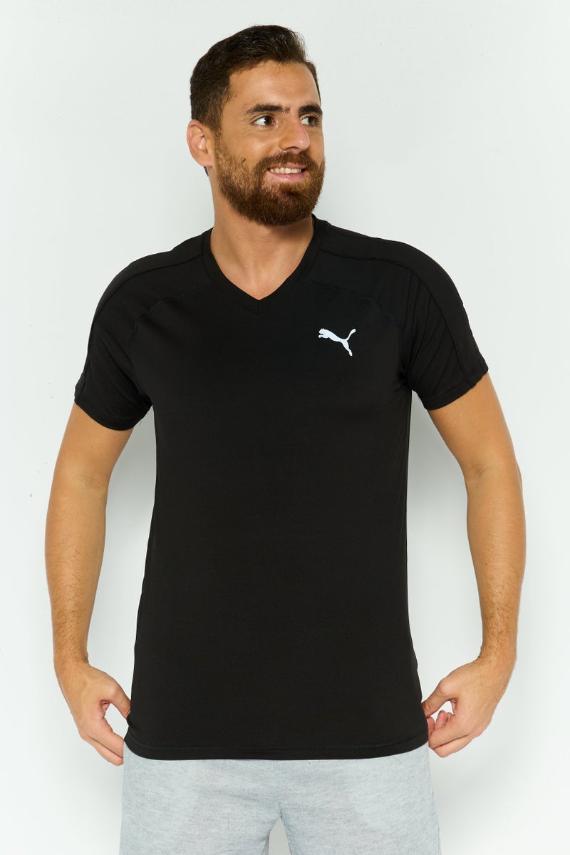PUMA تي شيرت تدريب قصير الأكمام للرجال، أسود - Image 1