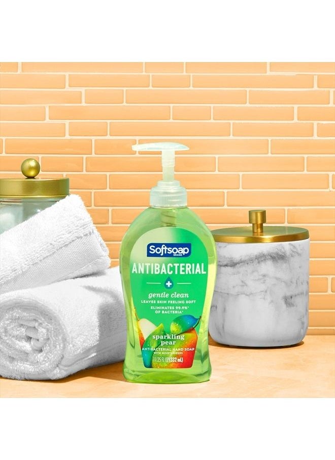 Softsoap Antibacterial Liquid Hand Soap, Gentle Clean, Sparkling Pear Scent Hand Soap, 11.25 Ounce, 6 Pack  - Image 3