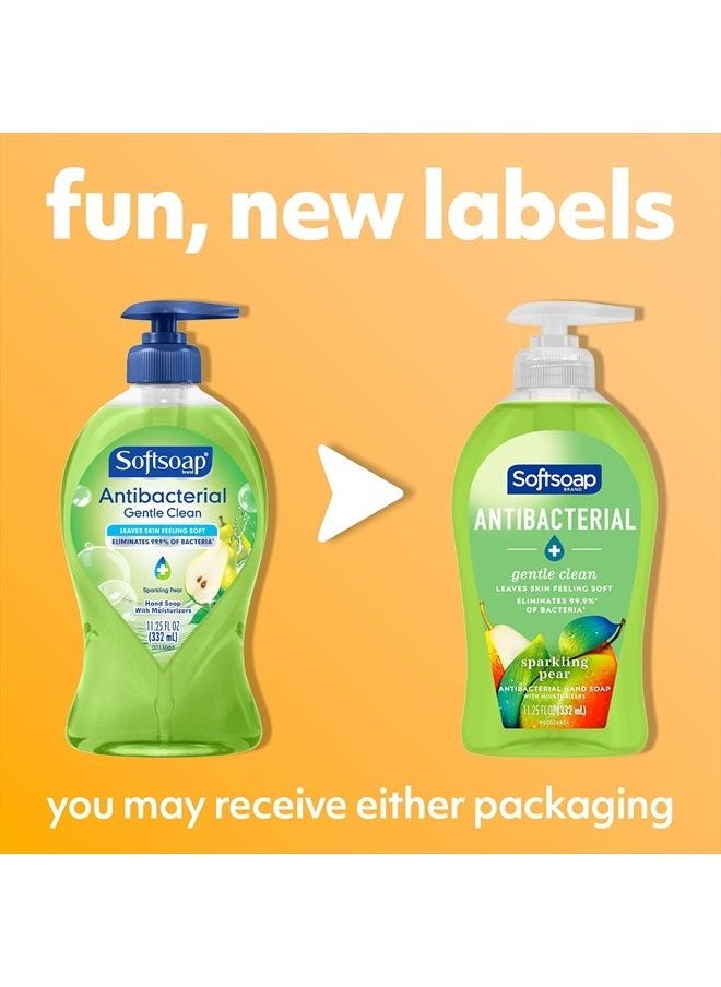 Softsoap Antibacterial Liquid Hand Soap, Gentle Clean, Sparkling Pear Scent Hand Soap, 11.25 Ounce, 6 Pack  - Image 2