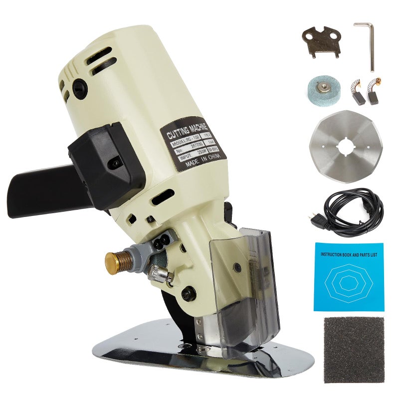 BEAMNOVA Fabric Cutter Electric Cloth Cutting Machine Roller with Extra 4 Inch Rotary Blade Hand Held Fabric Slitting Machine For MultiLayer Clothing Textiles Paper Blanket Hat etc