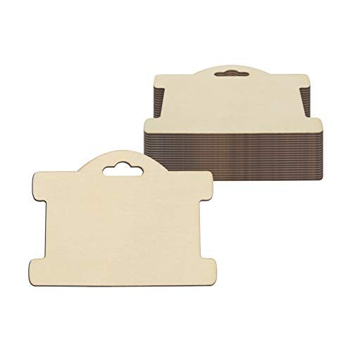 Creaides Jewelry Display Cards & Holders - Wood Bracelet, Necklace & Earring Cards (3.94x2.87 in, 20 Pcs) - Image 1