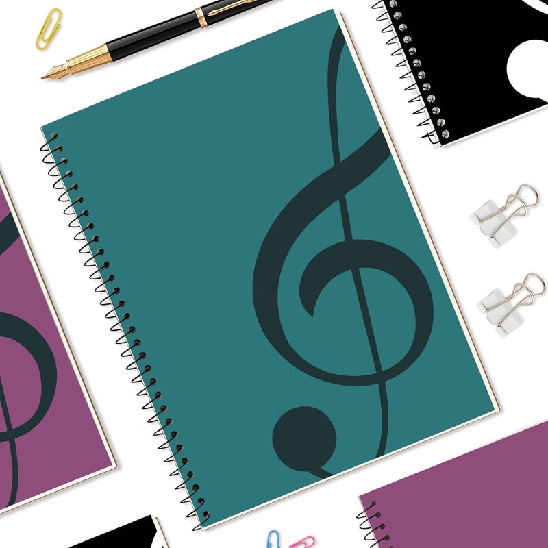 MOREYES Music Notebook Composition Manuscript Staff Notebook with 100 Pages 10.24x7.5 inch/26x19cm, Green - Image 4