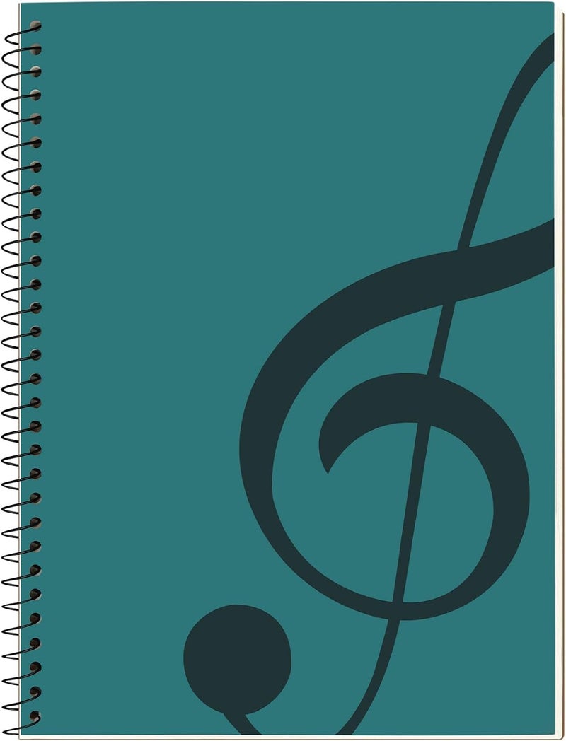 MOREYES Music Notebook Composition Manuscript Staff Notebook with 100 Pages 10.24x7.5 inch/26x19cm, Green - Image 1