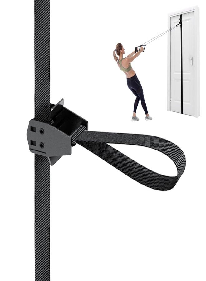 فيتكيت أحزمة تثبيت منزلقة للأبواب والجدران من FITKIT مزودة بنقاط متعددة متحركة لأحزمة المقاومة، ملحق للتمارين الرياضية في الصالات الرياضية المنزلية، تناسب الأبواب التي يتراوح عرضها بين 6 و8 أقدام. - Image 1