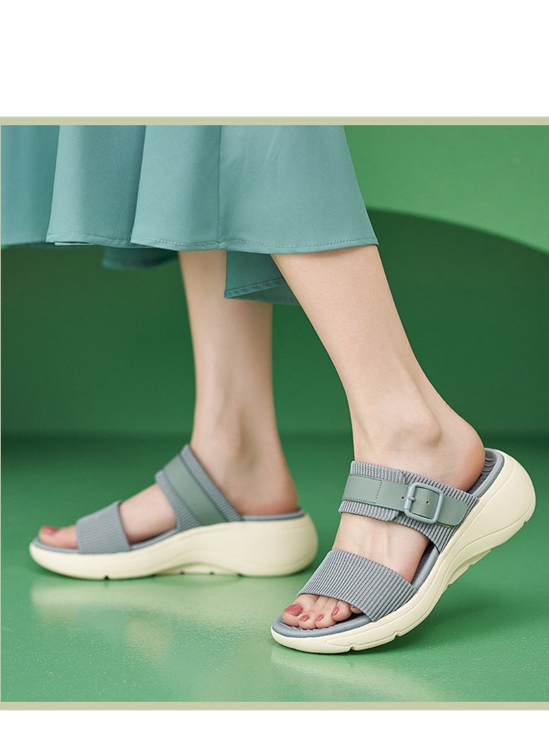 SIKETU - New Platform Lightweight Non-Slip Comfortable Casual Sandals Blue - Image 1