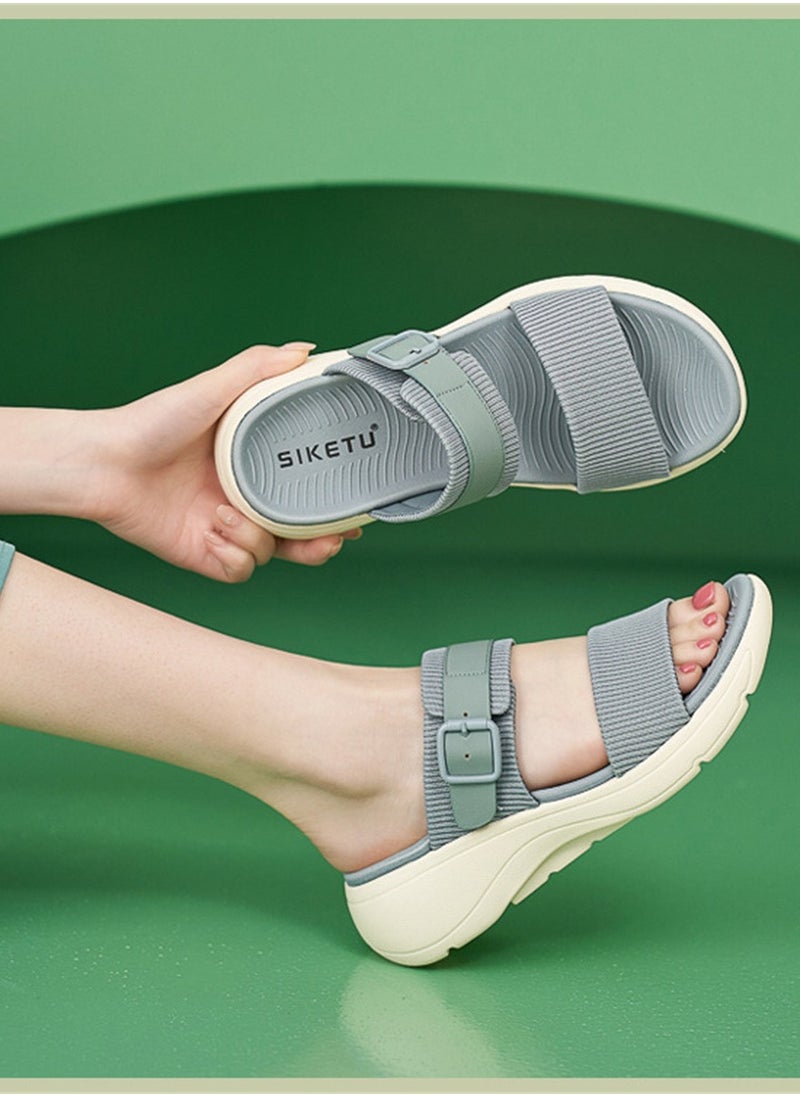 SIKETU - New Platform Lightweight Non-Slip Comfortable Casual Sandals Blue - Image 1