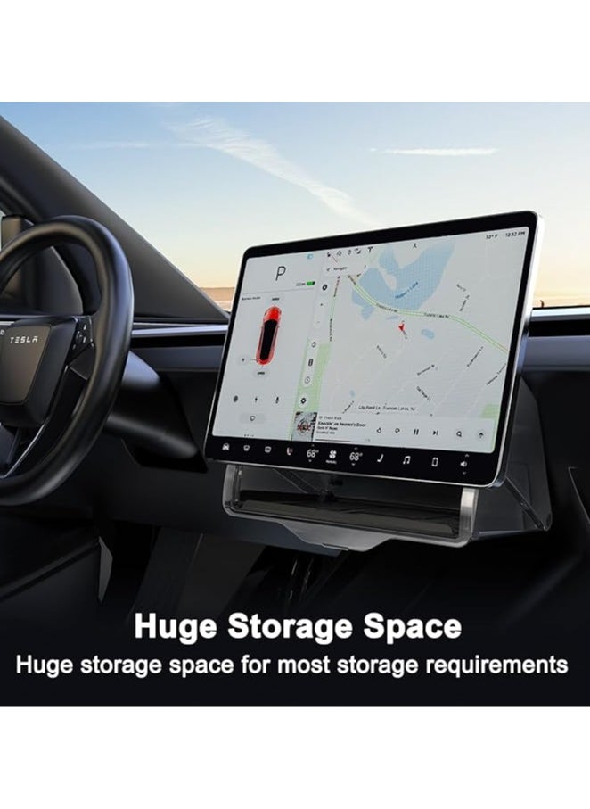صينية تنظيم وحدة التحكم المركزية Lisen Tesla للطراز Y Model 3، صندوق منظم قابل للاختباء تحت الشاشة مع وسادة سيليكون سوداء قابلة للإزالة وغير قابلة للانزلاق باللون الأسود