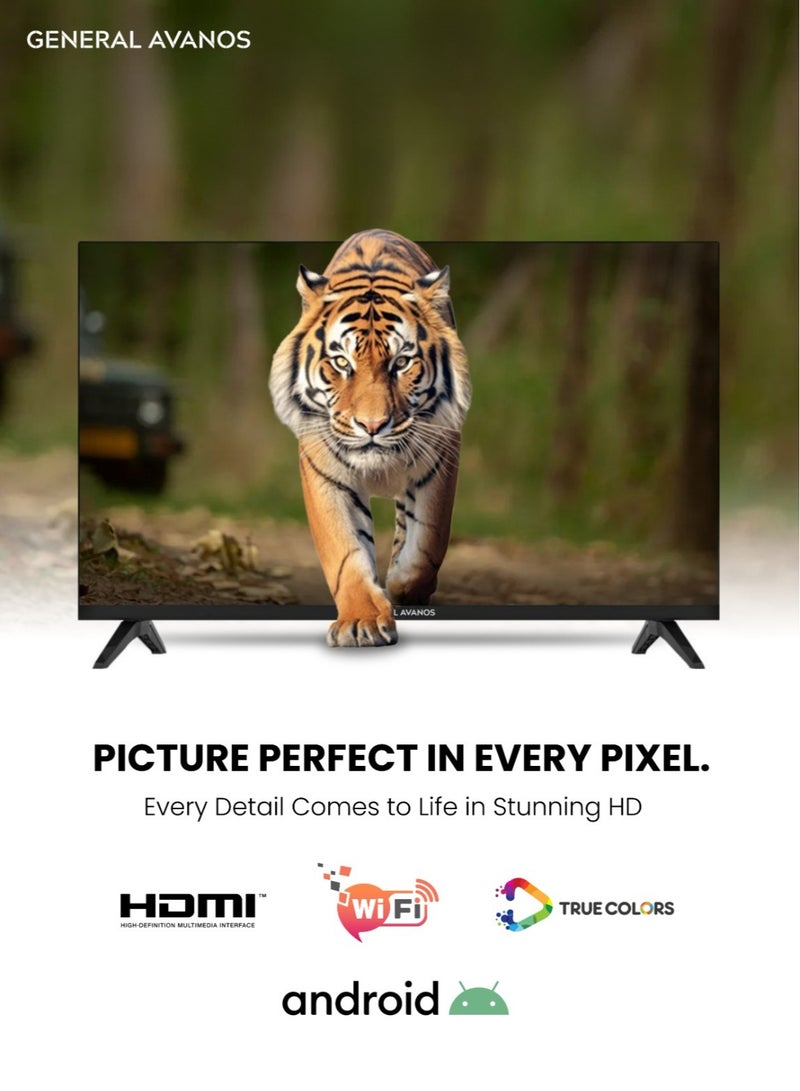 AVANOS 32" HD Smart Android LED TV, Frame Less Design, HDMI, USB  - Image 2