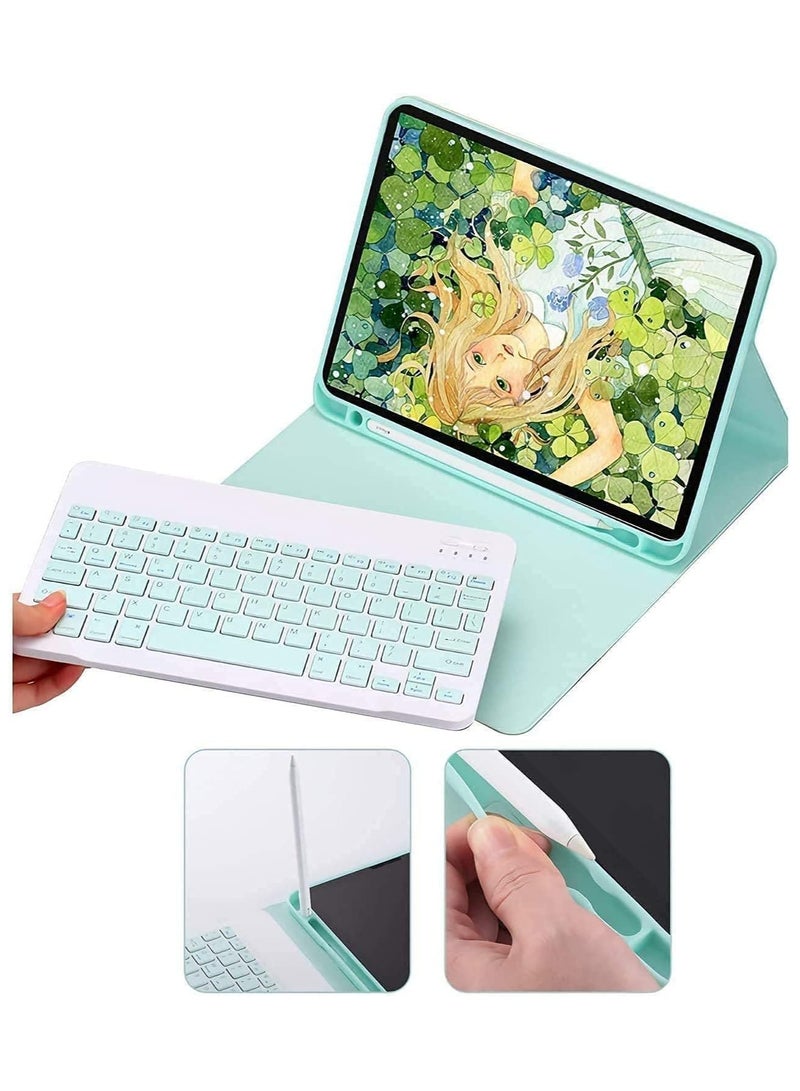 Keyboard Case with Wireless Mouse for Galaxy Tab S6 Lite 10.4 inch Lightweight Smart Cover with Detachable Keyboard u0026 Bluetooth Mice Pencil Holder - Image 3