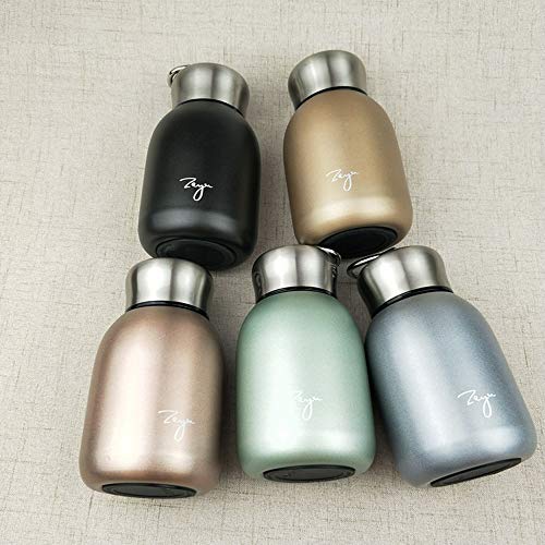 Vivian 10.15oz/300ML Mini Thermal Mug Leak Proof Vacuum Flasks Travel Thermos Stainless Steel Drink Water Bottle Thermos Cups for Indoor and Outdoor (Gold) - Image 3