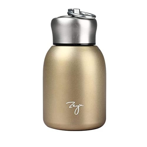 Vivian 10.15oz/300ML Mini Thermal Mug Leak Proof Vacuum Flasks Travel Thermos Stainless Steel Drink Water Bottle Thermos Cups for Indoor and Outdoor (Gold) - Image 1