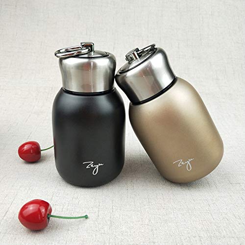 Vivian 10.15oz/300ML Mini Thermal Mug Leak Proof Vacuum Flasks Travel Thermos Stainless Steel Drink Water Bottle Thermos Cups for Indoor and Outdoor (Gold) - Image 4