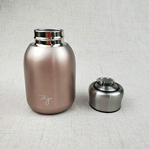 Vivian 10.15oz/300ML Mini Thermal Mug Leak Proof Vacuum Flasks Travel Thermos Stainless Steel Drink Water Bottle Thermos Cups for Indoor and Outdoor (Gold) - Image 5