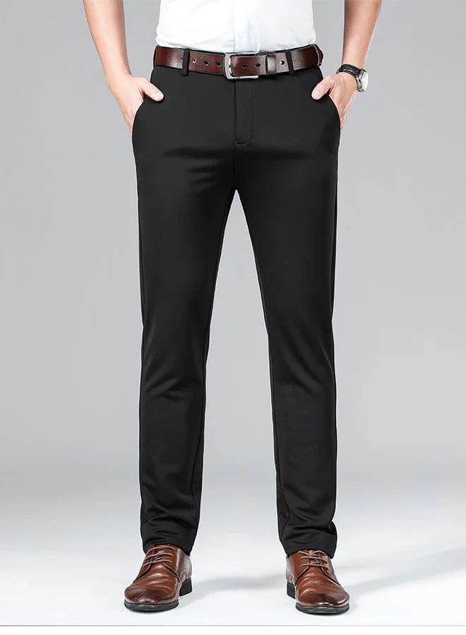 تايك تو Men Black Straight Leg Trousers